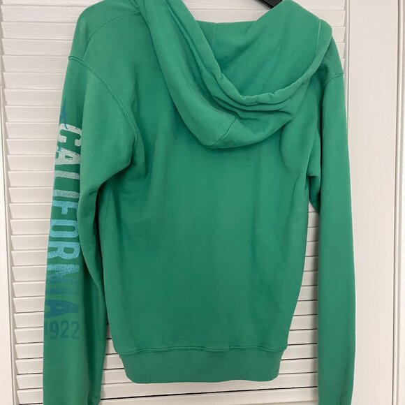 Hollister Green Zip-Up Hoodie with California Sleeve - Picture 3 of 3
